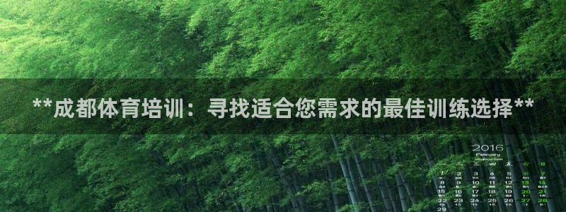焦点娱乐有限公司官网：**成都体育培训：寻找适合您需