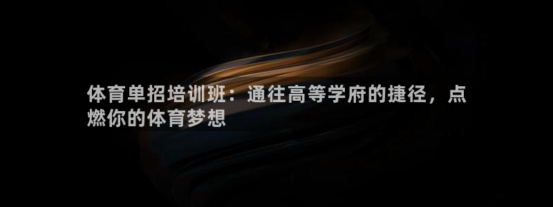 焦点娱乐佳 411O31 焦点：体育单招培训班：通往