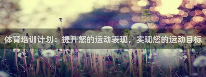 焦点娱乐平台新7O777：体育培训计划：提升您的运动